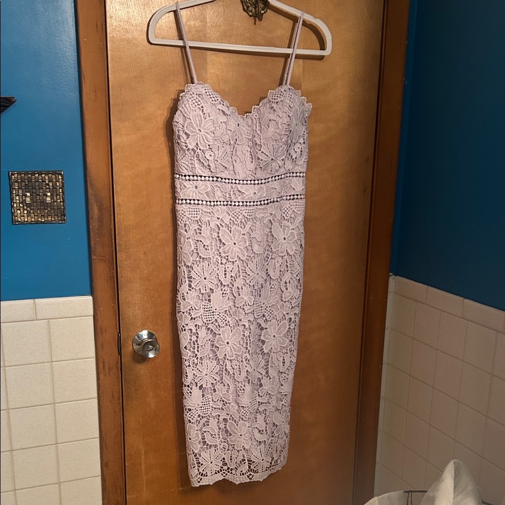 Premier Lavender Lace Midi Dress